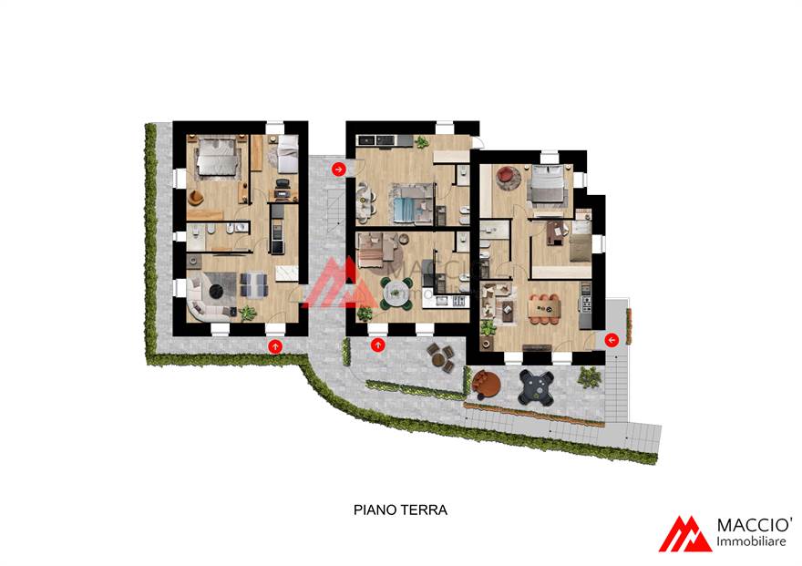 Planimetria alloggi piano terra